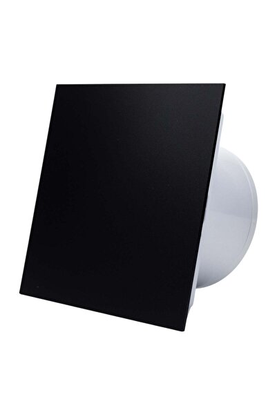 ECOVENT Ventilator de baie DECORA, Ø100,Super Silent,Plexiglas,Clapeta antiretur,93 m3/h, Negru Mat