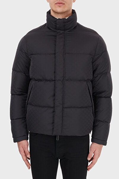 Emporio Armani Erkek Marka Logo Detaylı Regular Fit Uzun Kollu Siyah Ceket 8N...