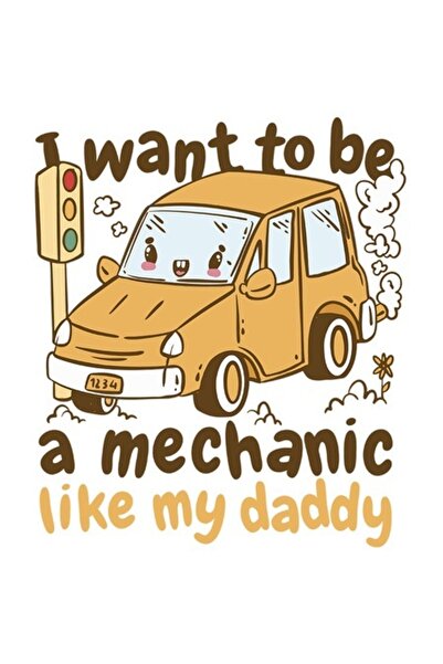 OEM Autocolant cu textul în engleză „Vreau să fiu mecanic ca tatăl meu” – Vin...