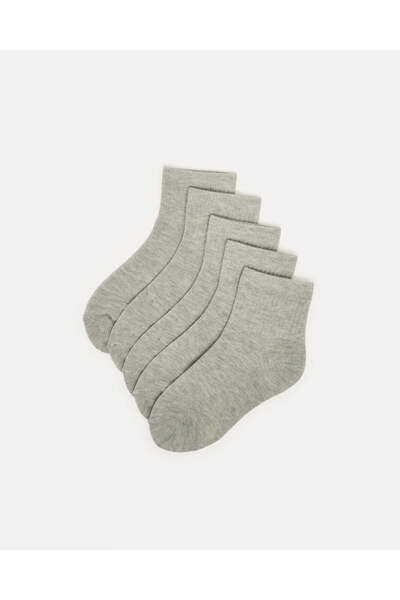 REDTAG Boys Grey High Ankle Length Socks (3 Pairs)