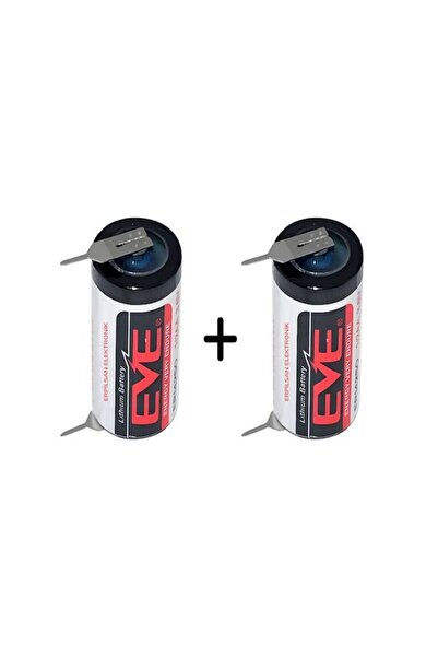 ERPİLSAN ELEKTRONİK Eve ER14250 3.6V 1/2 AA Kısa Lityum Pil 2 Ayaklı-2 Adet