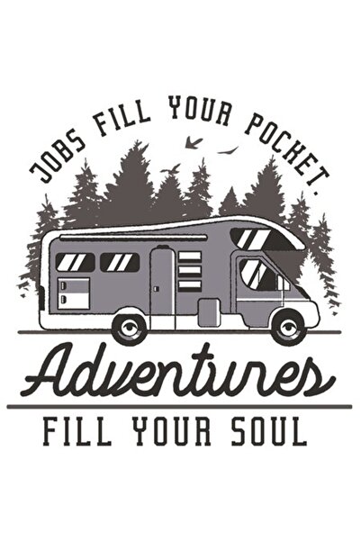 OEM Стикер „Приключенията изпълват душата ви“ за любители на кемпери и приклю...