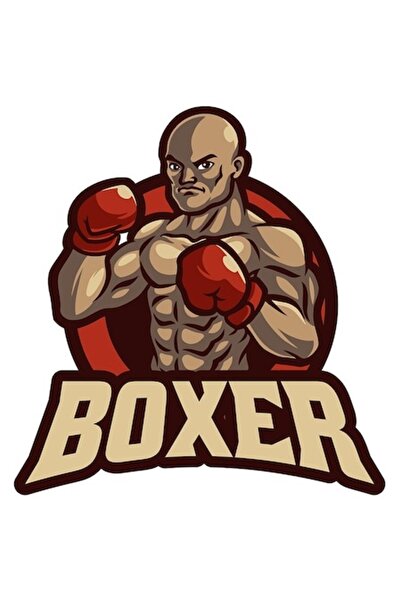 OEM Autocolant cu mesajul „Boxer”, emblemă, bărbat, mănuși de box, sport, mar...