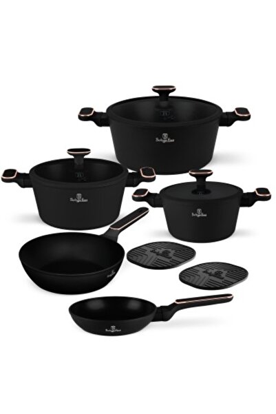 Berlinger Haus Set of pots and pans, 10-piece, BH 8362 Black Rose Collection —