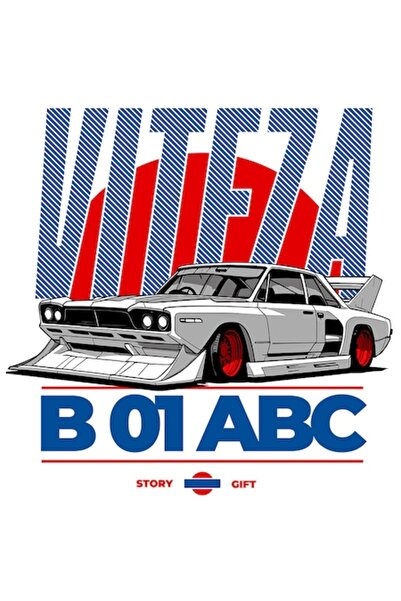 OEM Autocolant gri pentru mașină de curse cu jante roșii, text „Speed”, vinil...