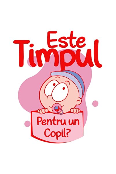 OEM Autocolant bebeluș cu suzetă - „E timpul pentru un copil?” Vinil PVC cu m...