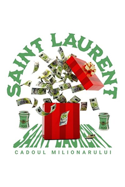 OEM Autocolant „Saint Laurent” - Cadoul milionarului cu margini albe, vinil P...