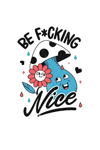 OEM Autocolant motivațional frumos - floare și ciupercă zâmbitoare, vinil PVC...