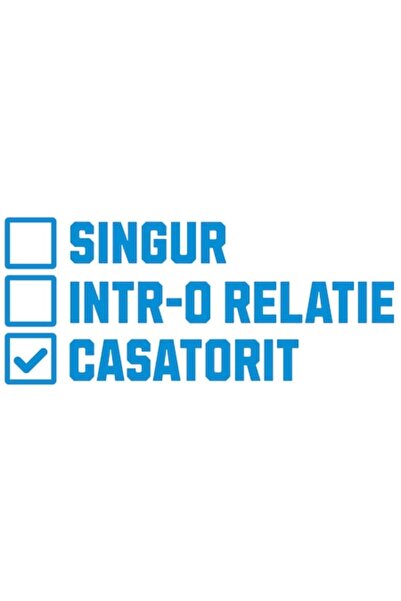 OEM Autocolant cu design tip grilă „Într-o relație/Căsătorit/Familie/Dragoste...