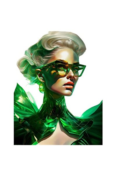 OEM Autocolant - Portret de regină a carnavalului cu ochelari cu imprimeu ani...