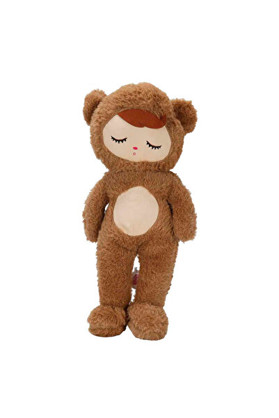 Pufu Toys دمية قطيفة بزي حيوان - بني
