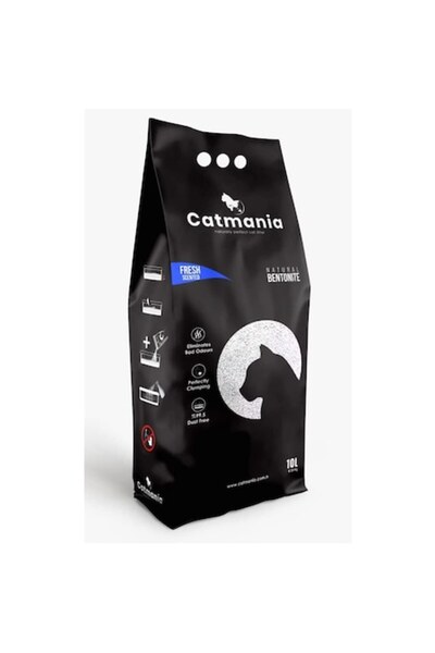 Catmania Așternut pentru pisici, cu parfum proaspăt, bentonită, 10 L