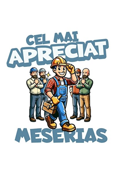 OEM Autocolant - Bărbat în salopetă albastră cu pălărie de protecție, „Cel ma...