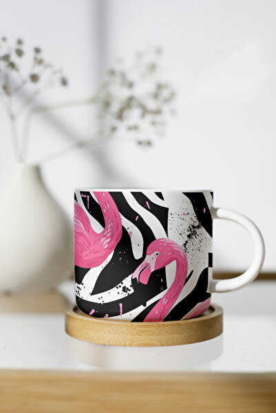 EYBaskı Tasarım Colorful Leopard Printed Porcelain Mug
