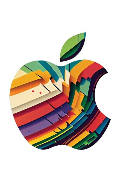 OEM Αυτοκόλλητο με σύμβολο μήλου, Color Bite, Steve Jobs, πολύχρωμο βινύλιο P...