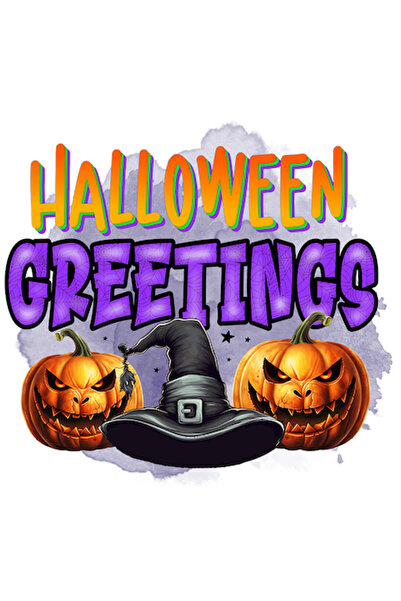 OEM Αυτοκόλλητο βινυλίου με ευχές για το Χάλογουιν, 15 cm, λευκό περίγραμμα