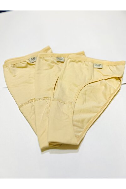 Tutku Brand Women's Elastane Plain Bikini Panties 3-Piece