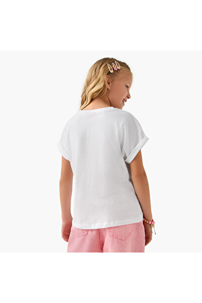 mattel Barbie Print T-shirt with Short Sleeves