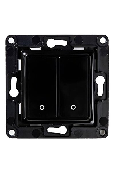 Shelly 2-button Wall Switch (Wallswitch2Black), Black