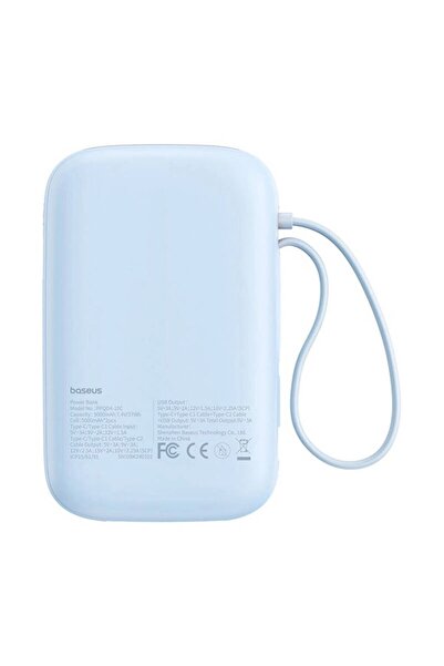 Baseus QPow 2 Power Bank, 10000mAh, 30W, 2x USB-C, Blue