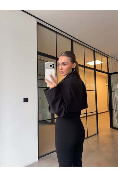 BB Bensu Buyruk GOLD DÜĞME DETAYLI ÇIMALI ÇELİK TAYT PANTOLON