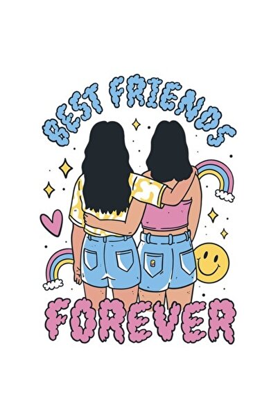 OEM Autocolant personalizat „Cei mai buni prieteni pentru totdeauna” cu bordu...