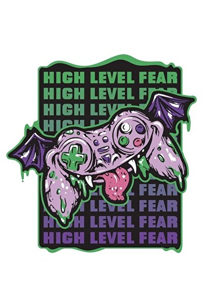 OEM Autocolant High Level Fear - Joystick PlayStation/Xbox, Liliac de Hallowe...