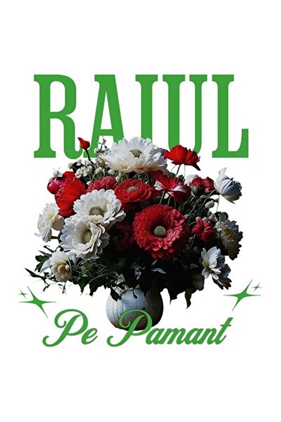 OEM Autocolant - Vază plină de flori colorate, „Paradis pe Pământ”, Borduri a...