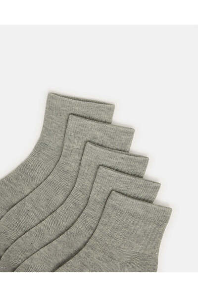 REDTAG Boys Grey High Ankle Length Socks (3 Pairs)