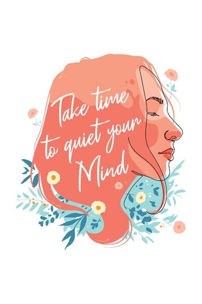 OEM Стикер Самообич - Портрет (Оранжева коса), „Отделете време, за да успокои...