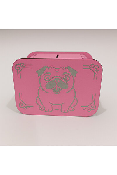 CT STONES Pușculiță pentru câini - Prelucrarea lemnului - Lemn de nuc - Roz