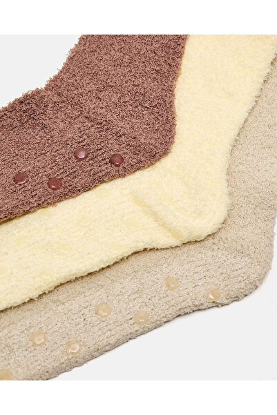 REDTAG 3 Pc Pk-Ladies Fluffy Crew Length Socks