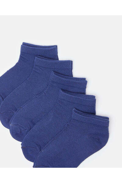 REDTAG Senior Boys Navy Ankle Socks Set (5 Pairs)