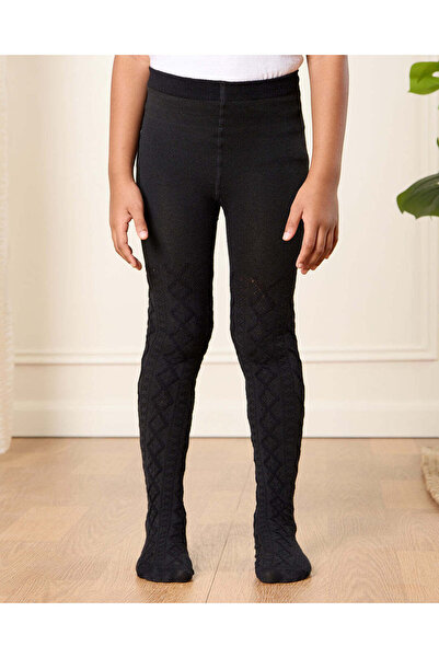 REDTAG جوارب سوداء سادة للبنات