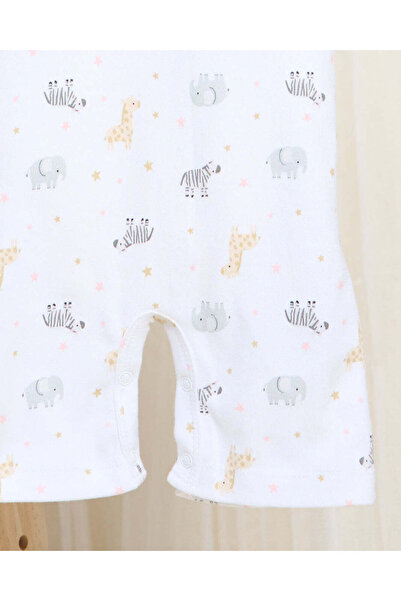 REDTAG Baby White Bodysuit And Dungaree Set (2 Piece)