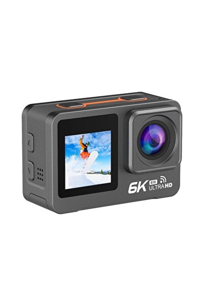AMYMAT Sports Action Camera - Touchscreen, Dual Screens, 6K30FPS, 50MP, Waterproof, 5X Zoom, 64GB