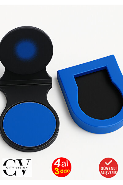 cityvision Aparat de aplicare pentru cretă pentru păr albastru 4 cm – Suport cu clemă pentru utilizare practică și curată