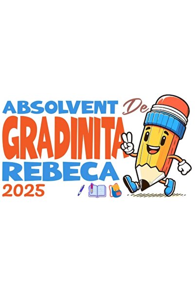 OEM Αυτοκόλλητο με χαρούμενο μολύβι και σύμβολο ειρήνης — Αποφοίτηση / Νηπιαγ...