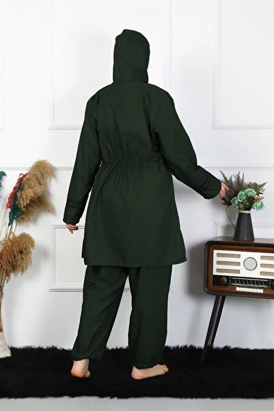 alfa expres Clothing Plus Size Hijab Swimwear Khaki