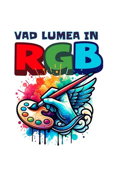 OEM Αυτοκόλλητο - Ανθρώπινο χέρι που ζωγραφίζει φτερά αγγέλου, ρουμανικό κείμ...