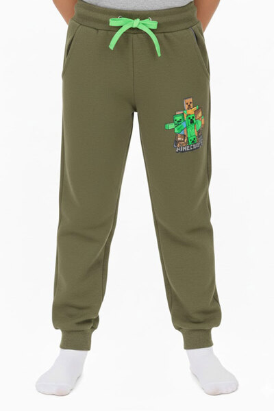 CRASSİ Αθλητικό παντελόνι για αγόρια 2 κλωστές επένδυση fleece minecreft με τύπωμα