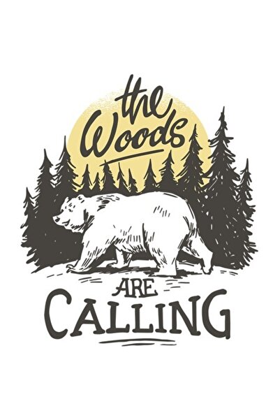 OEM Αυτοκόλλητο "The Forest Calls You" με λευκά περιγράμματα, PVC βινύλιο 28 cm