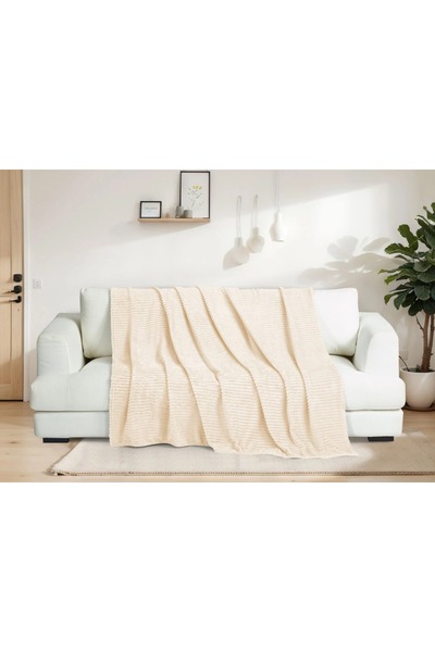 Myevilla Soft Textured Serra Pattern Plush Sofa Cover 180X220 cm