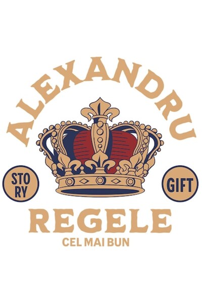 OEM Autocolant cu textul Coroanei Regale „Alexandru, Cel mai bun rege conducă...
