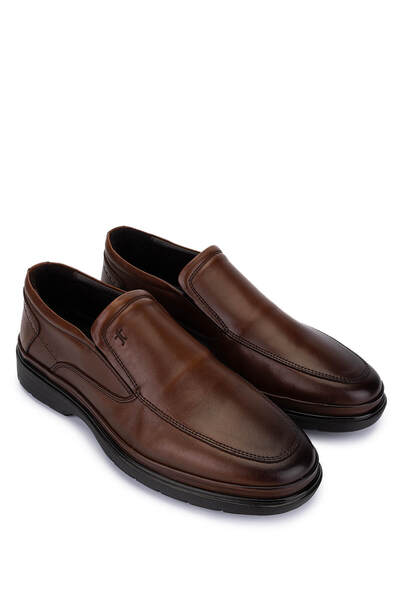 Tamer Tanca Men's Genuine Leather Brown Casual Shoes