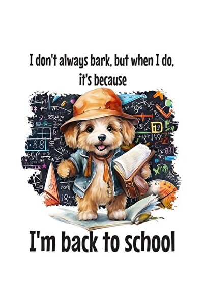 OEM Autocolant de întoarcere la școală cu cățeluș vesel, vinil PVC, bordură a...