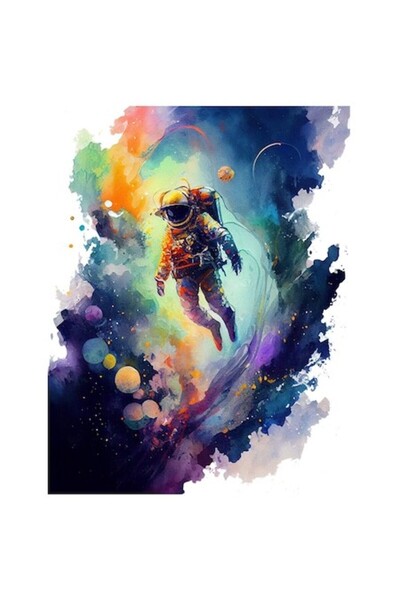 OEM Autocolant – Pictură cu astronaut pierdut în spațiu, multicolor, bordură ...