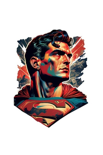 OEM Autocolant portret Superman, desene animate/DC/Marvel, costum de erou, mu...