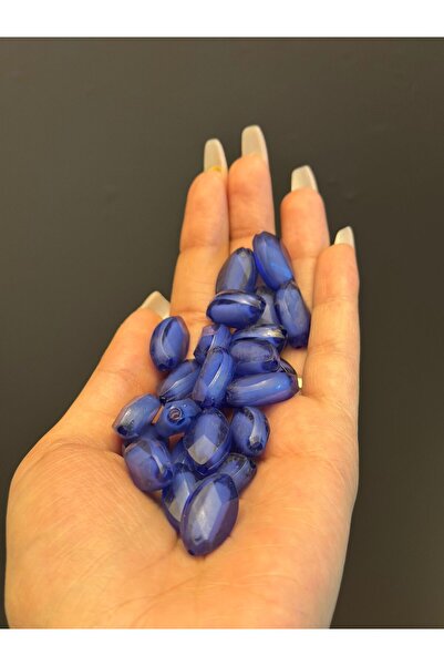 Gönülden Tasarım 25 БРОЯ 2 СМ ПРОЗРАЧЕН ДИЗАЙН ПЛАСТМАСОВИ МЪНИСТА СИН