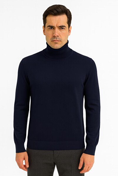 FABİO CASSANİ Huffa Men's Slim Fit High-Necked Men's Knitwear-7430